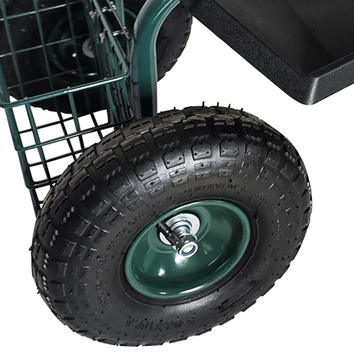 Rolling Garden Seat with Storage and Adjustable Height