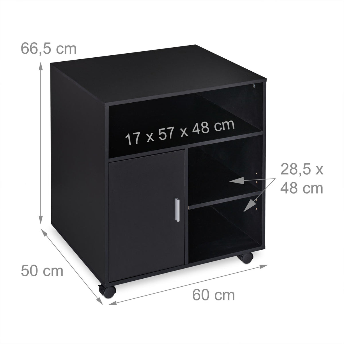 Rolling case with 5 compartments