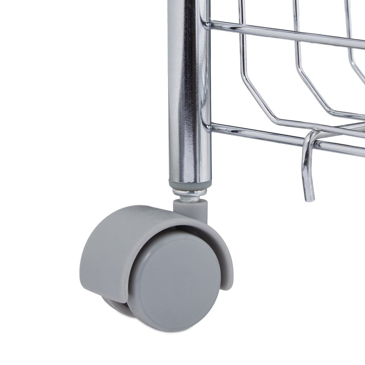Rolling shelf in metal