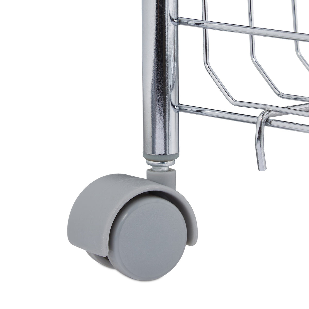 Rolling shelf in metal