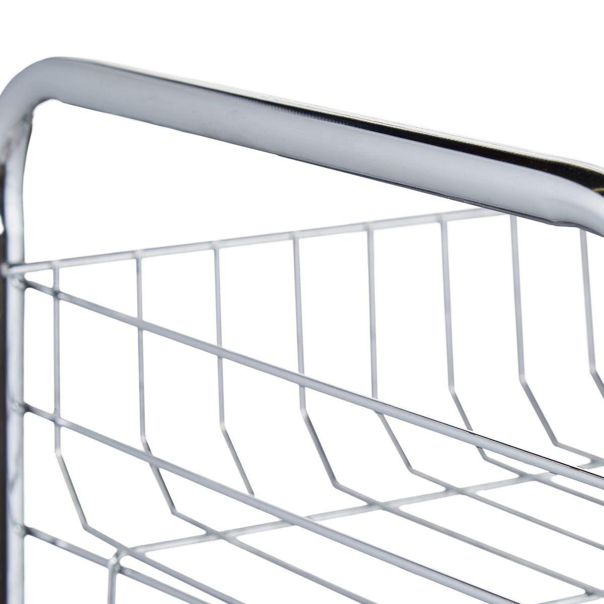 Rolling shelf in metal