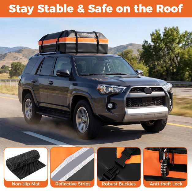 Rooftop Cargo Carrier Bag, Waterproof 500D PVC, 425L