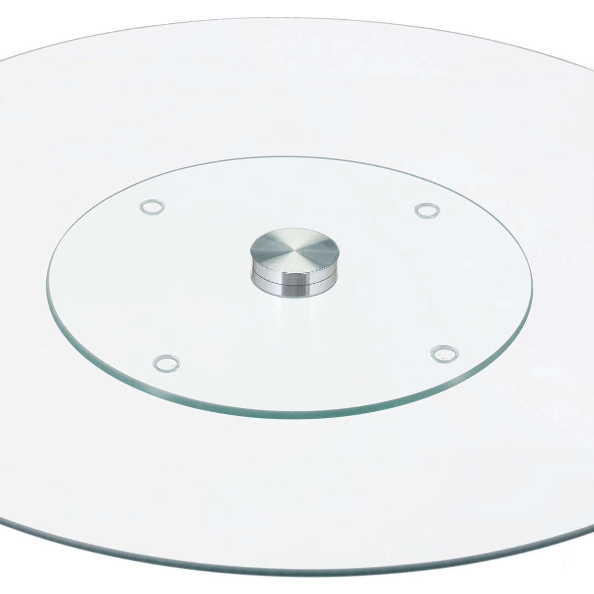 Rotatable glass serving plate
