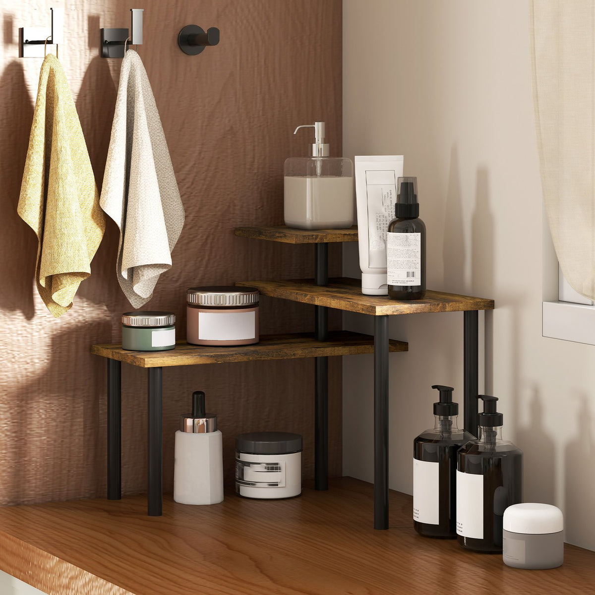 Rotating 3-Tier Kitchen Shelf, Metal, 40 x 18 x 36.5 cm