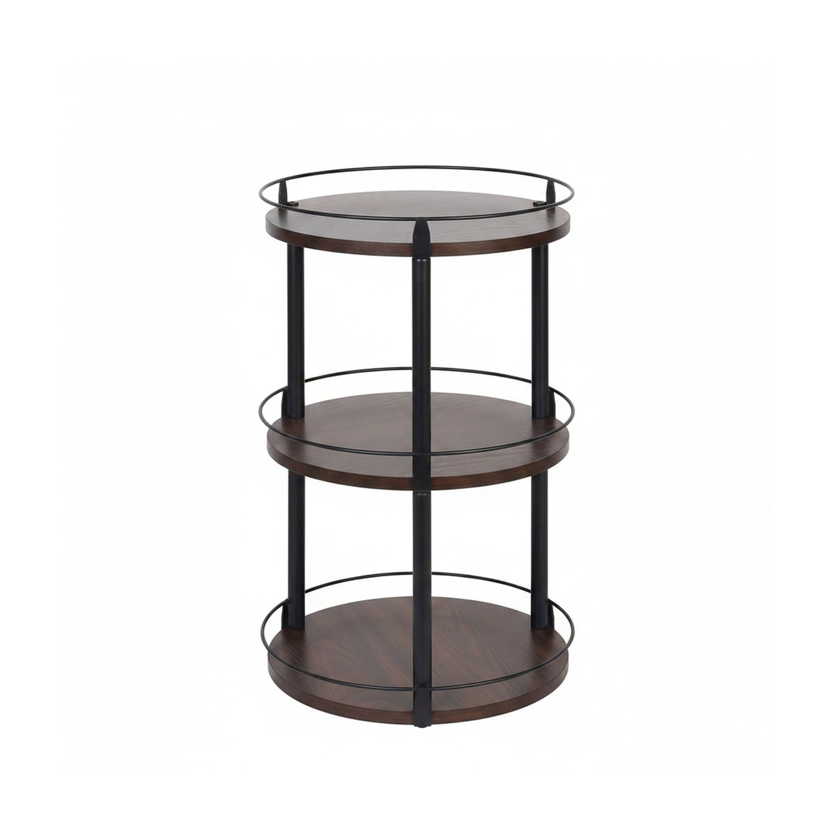 Rotating Spice Rack Carousel – 3-Tier Metal Organizer