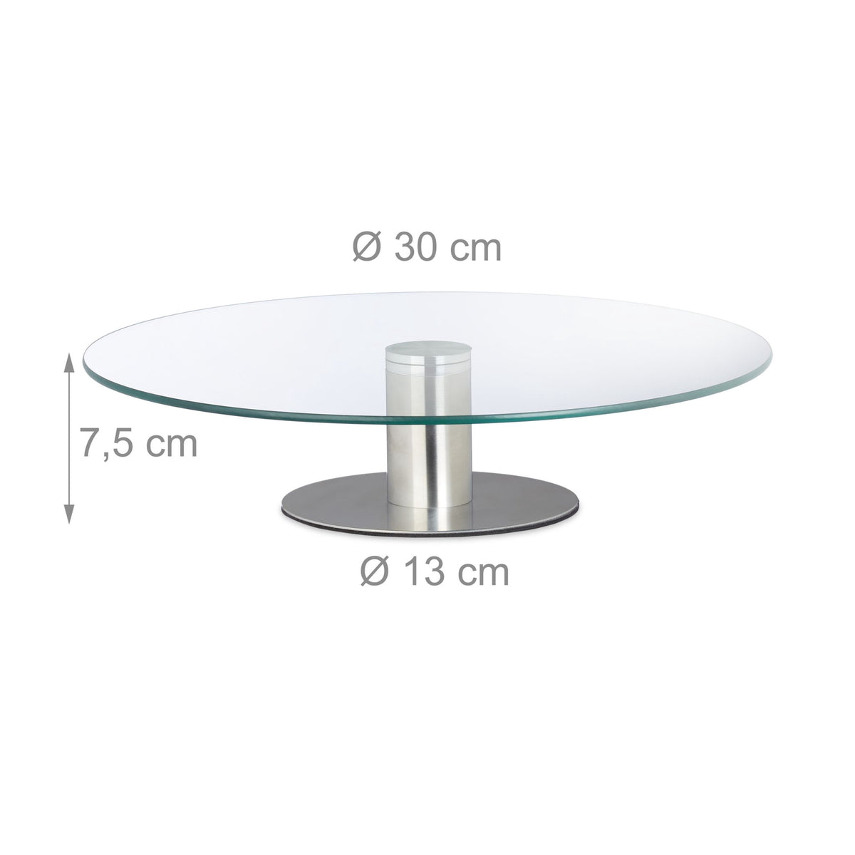 Rotating cake plate on foot