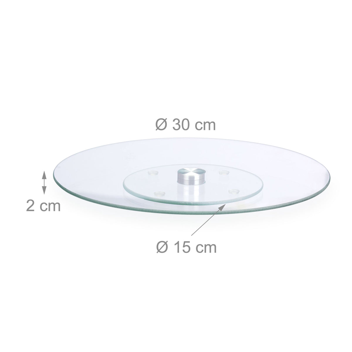 Rotating glass cake plate