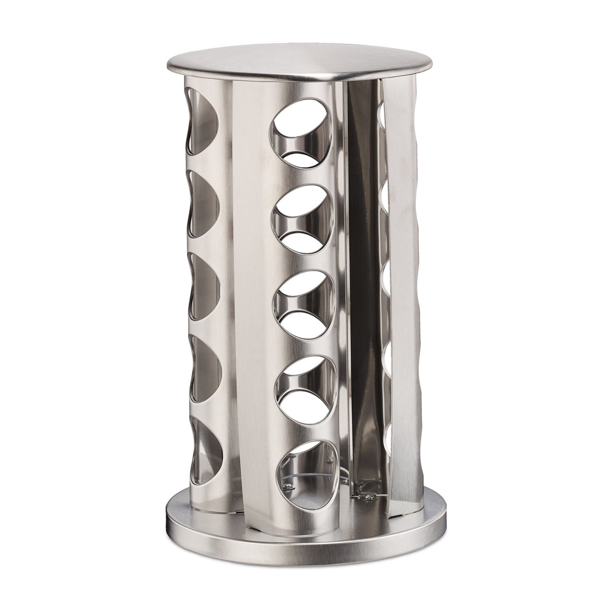 Rotating spice carousel with 20 jars