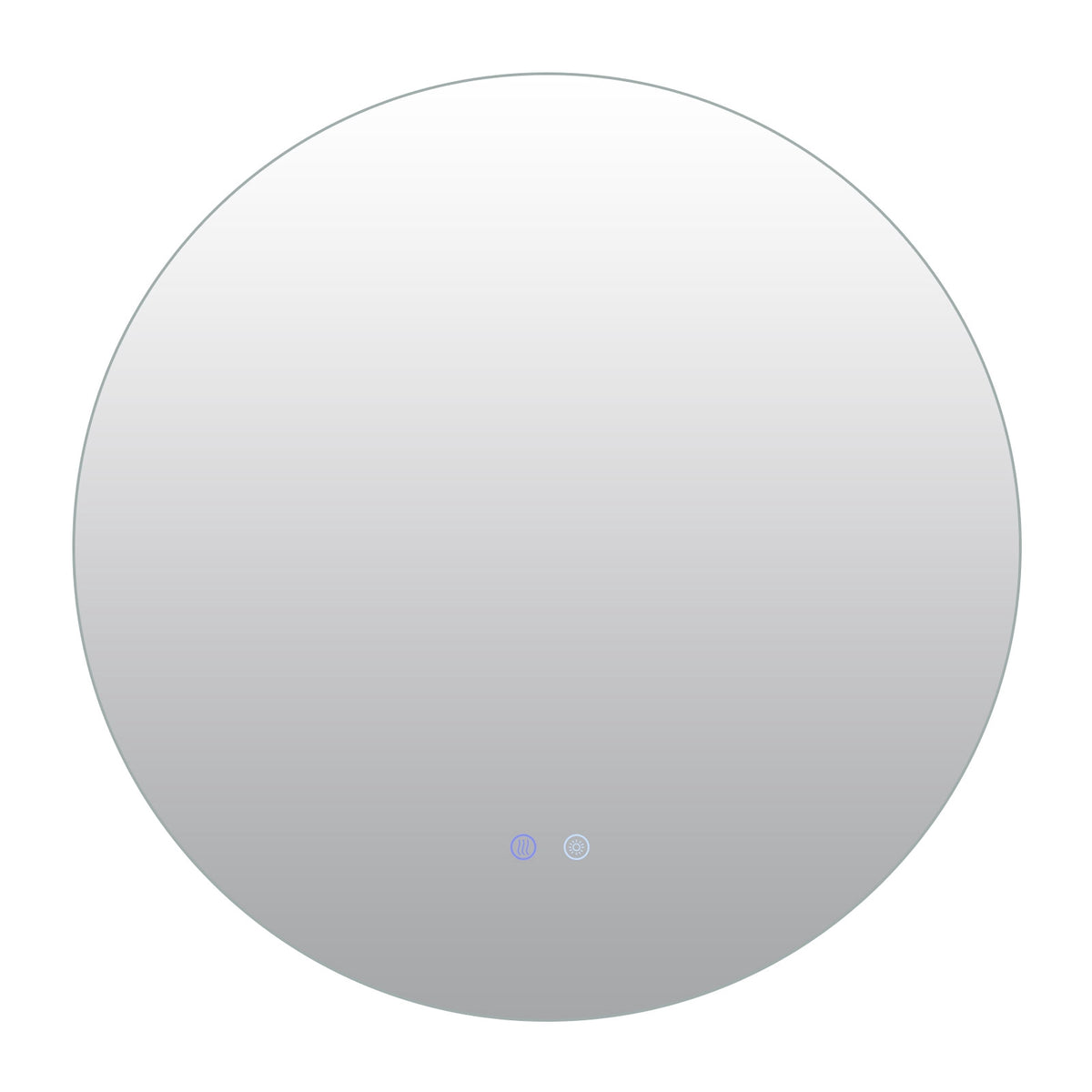 Round LED Bathroom Mirror with Anti-Fog, Adjustable Light
