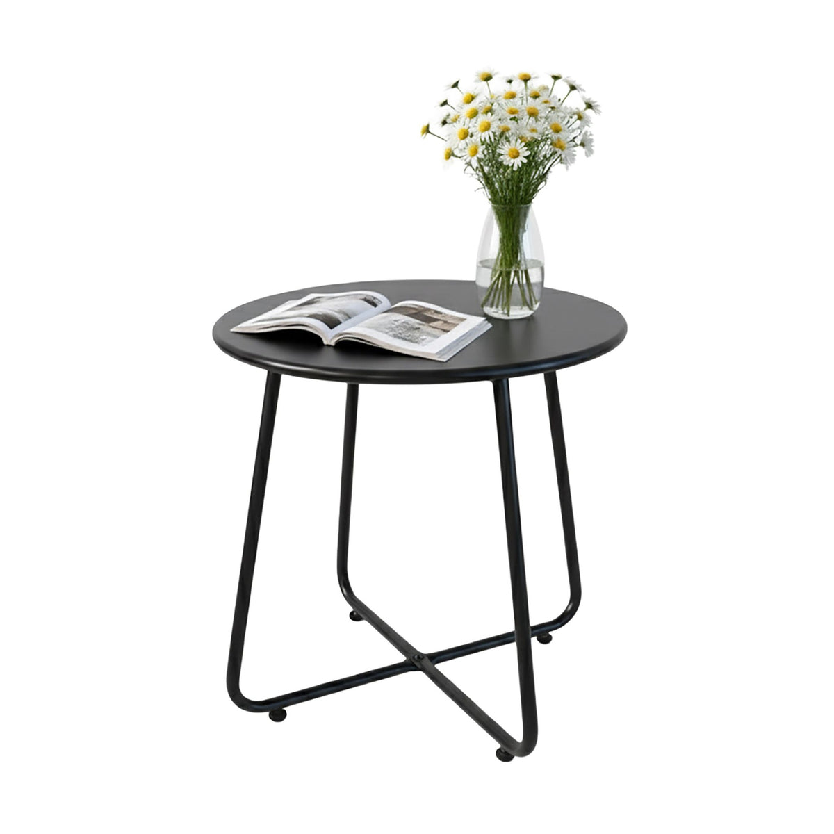 Round Metal Table – Indoor/Outdoor Use, Weatherproof