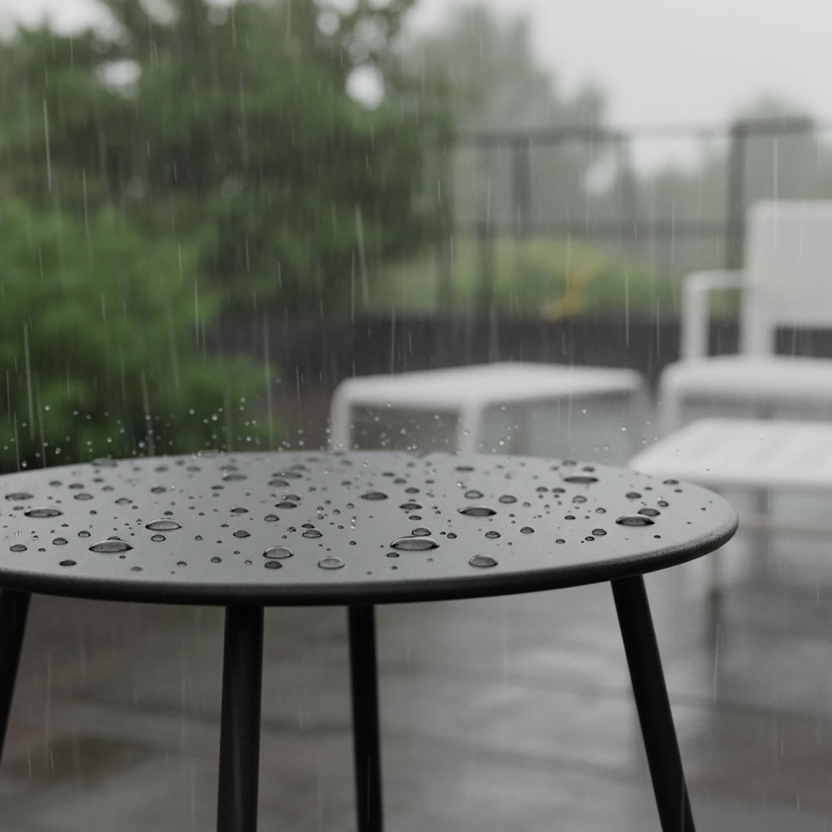 Round Metal Table – Indoor/Outdoor Use, Weatherproof