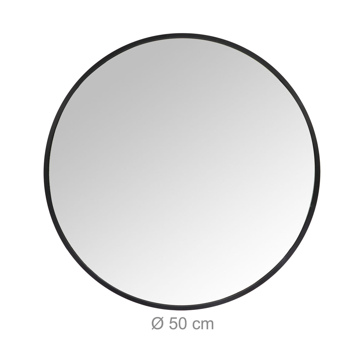 Round Wall Mirror – Metal Frame, Decorative, Versatile