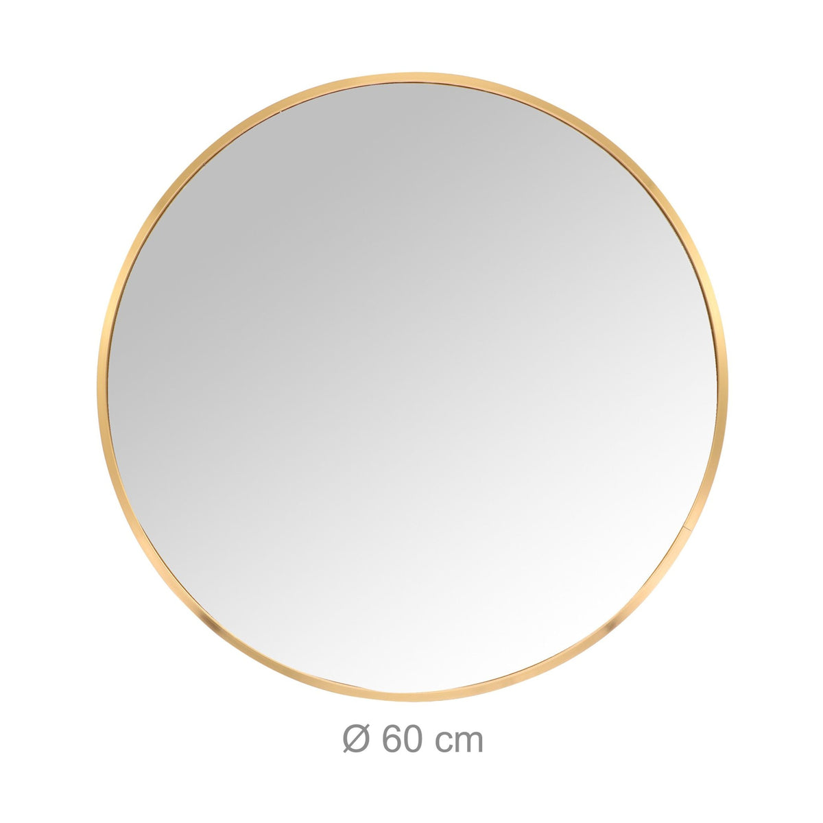 Round Wall Mirror – Metal Frame, Decorative, Versatile
