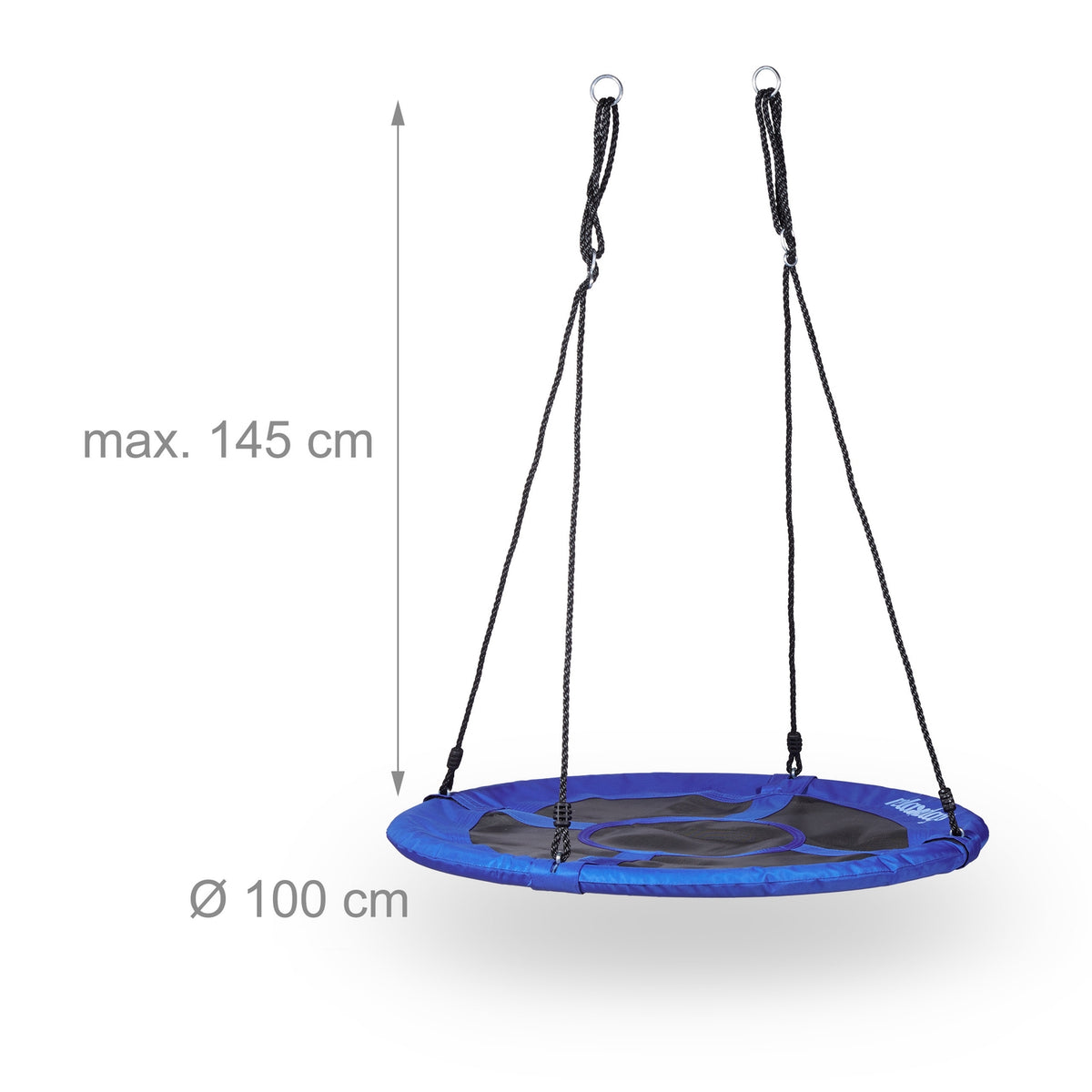 Round bird bow swing with closed seat