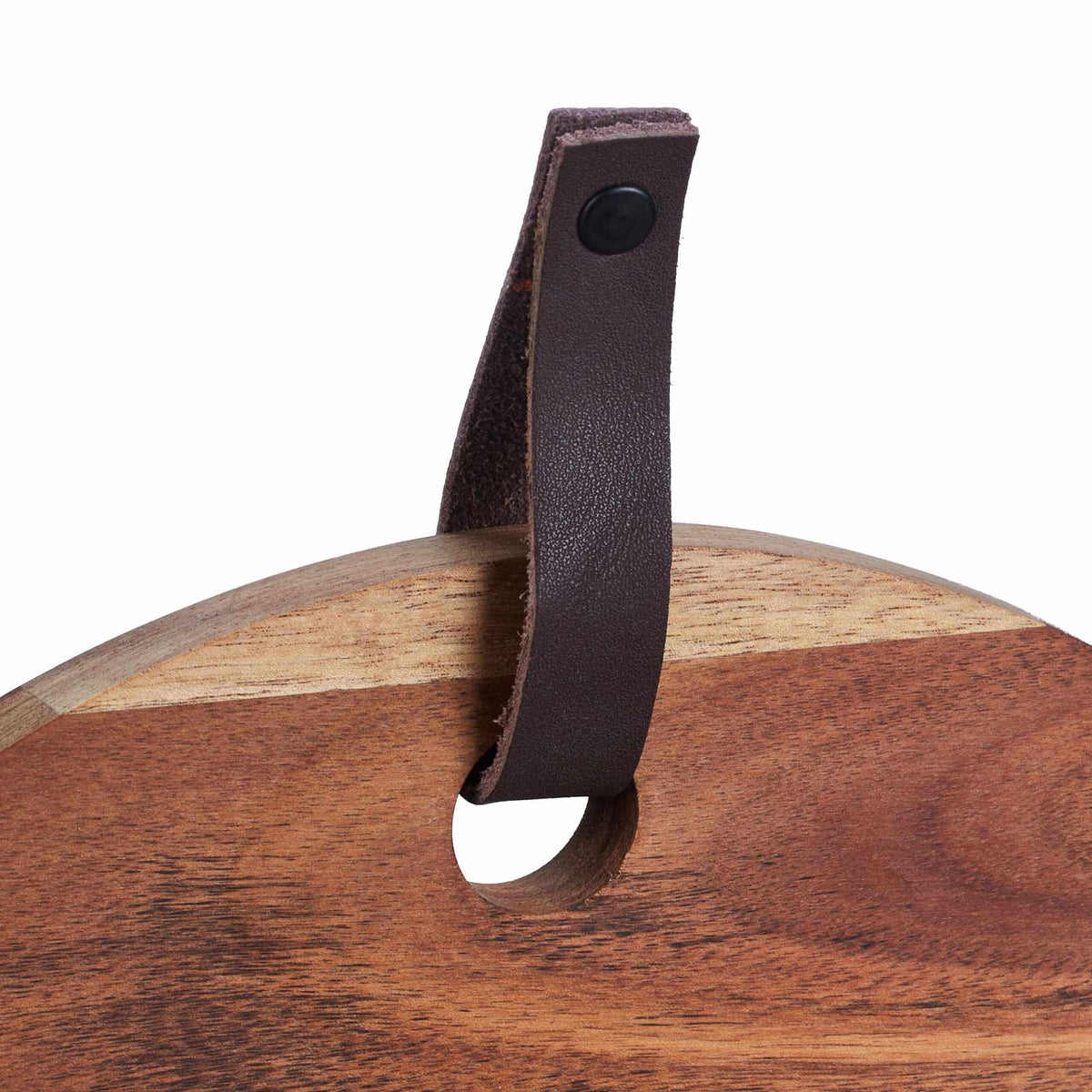 Round cutting board in wood and marble