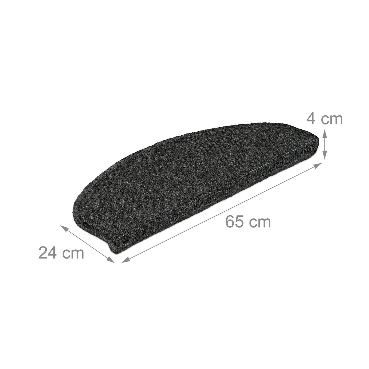 Rounded Stair Treads Set, 15-Pack – Non-Slip Step Mats