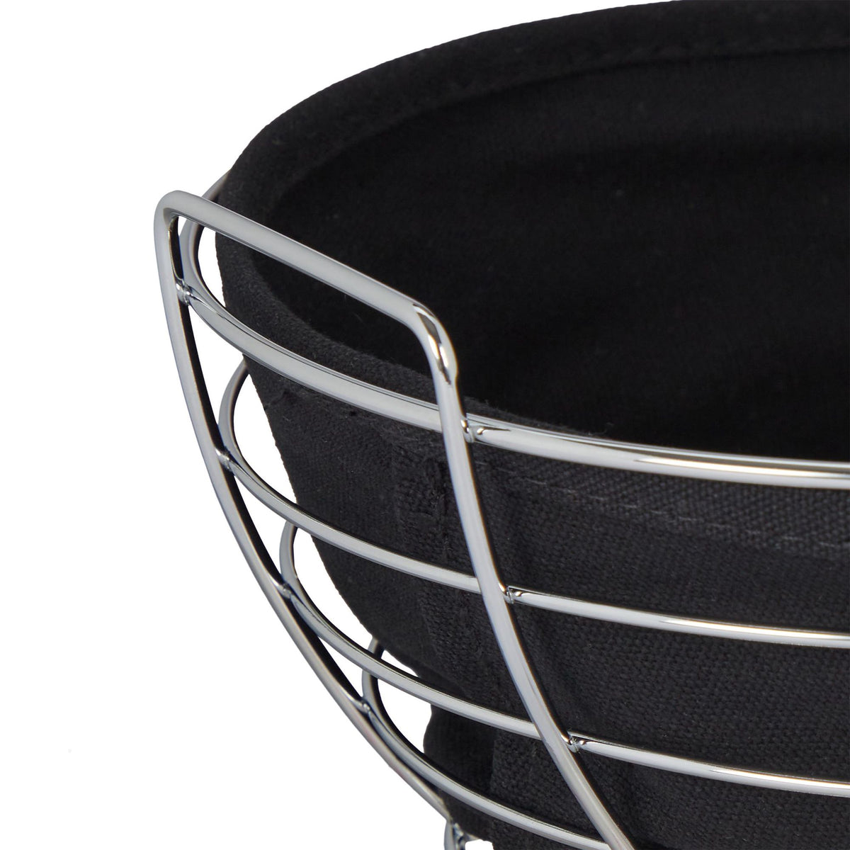 Round metal bread basket with cover