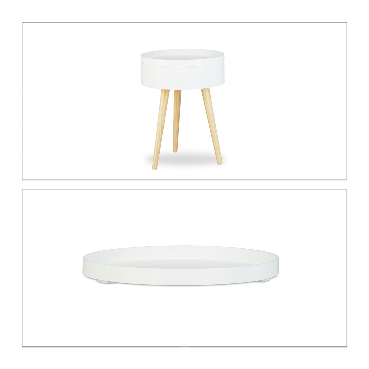 Round side table