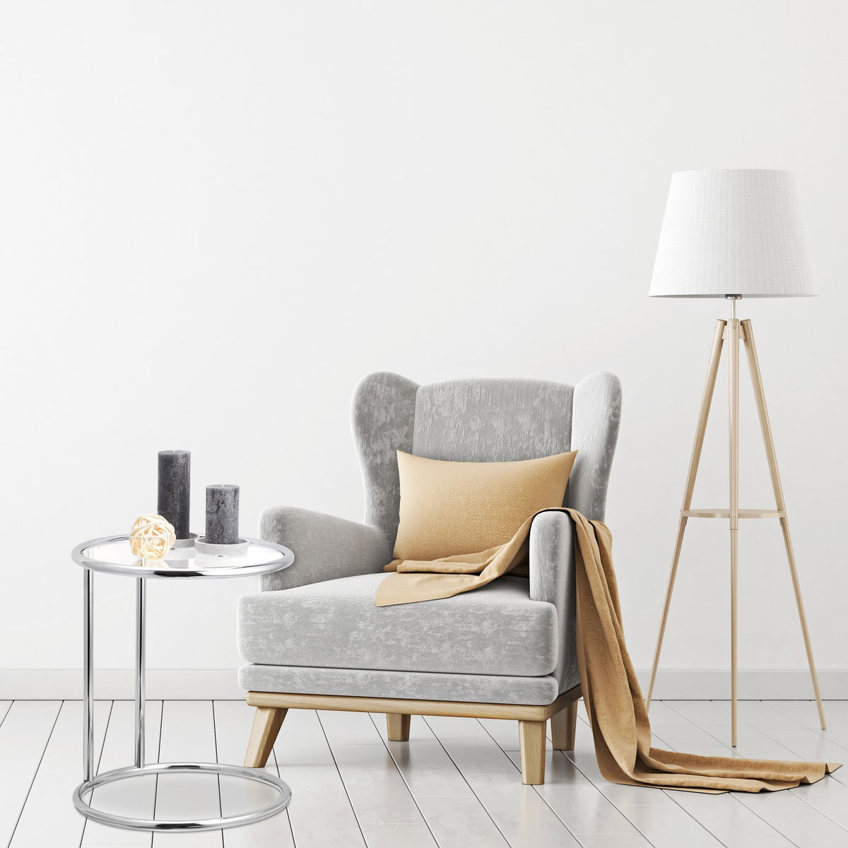 Round side table
