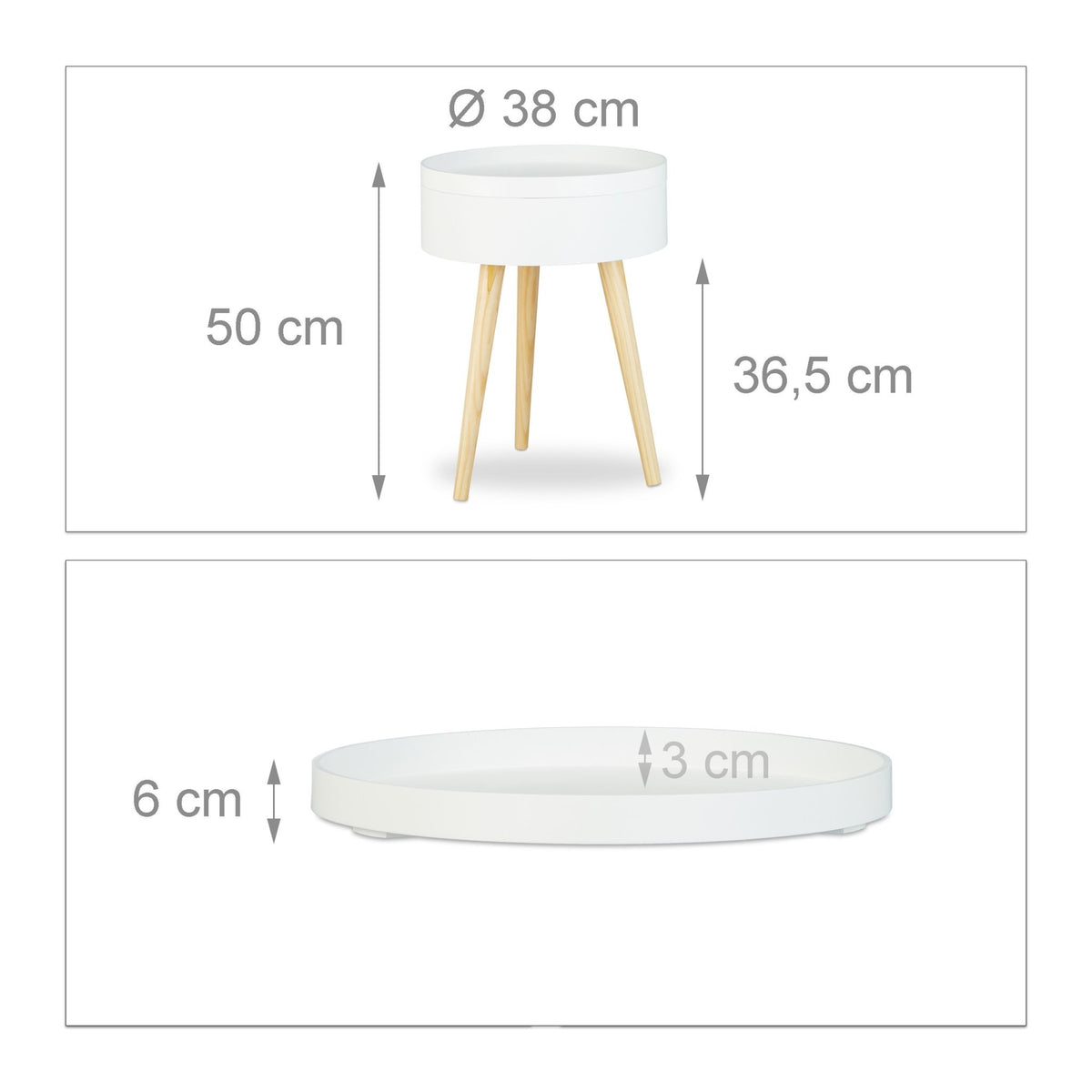 Round side table