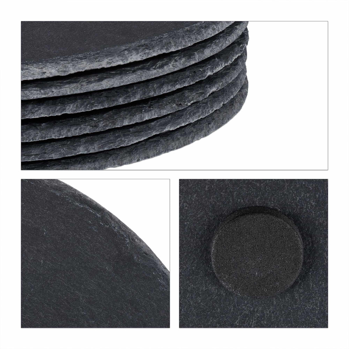 Round slate tiles in sets of 6