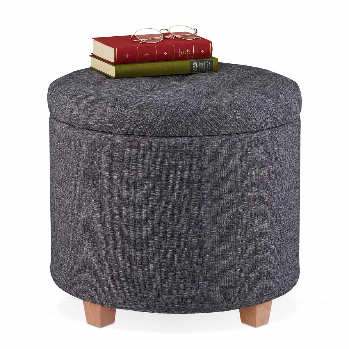 Round stool with storage space