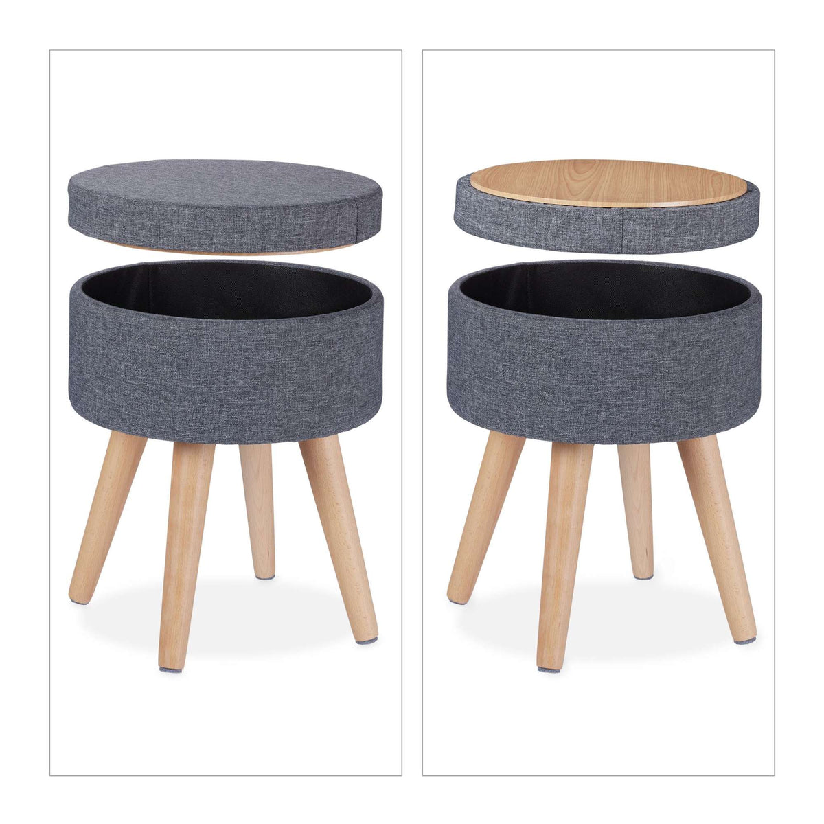 Round stool with table function