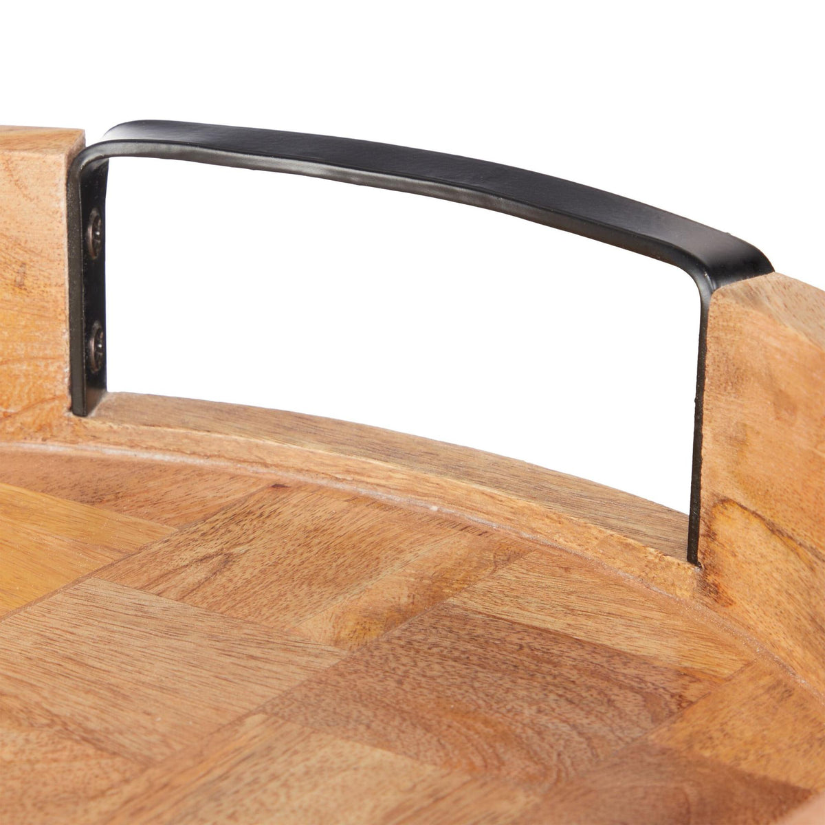 Round tray in mango wood