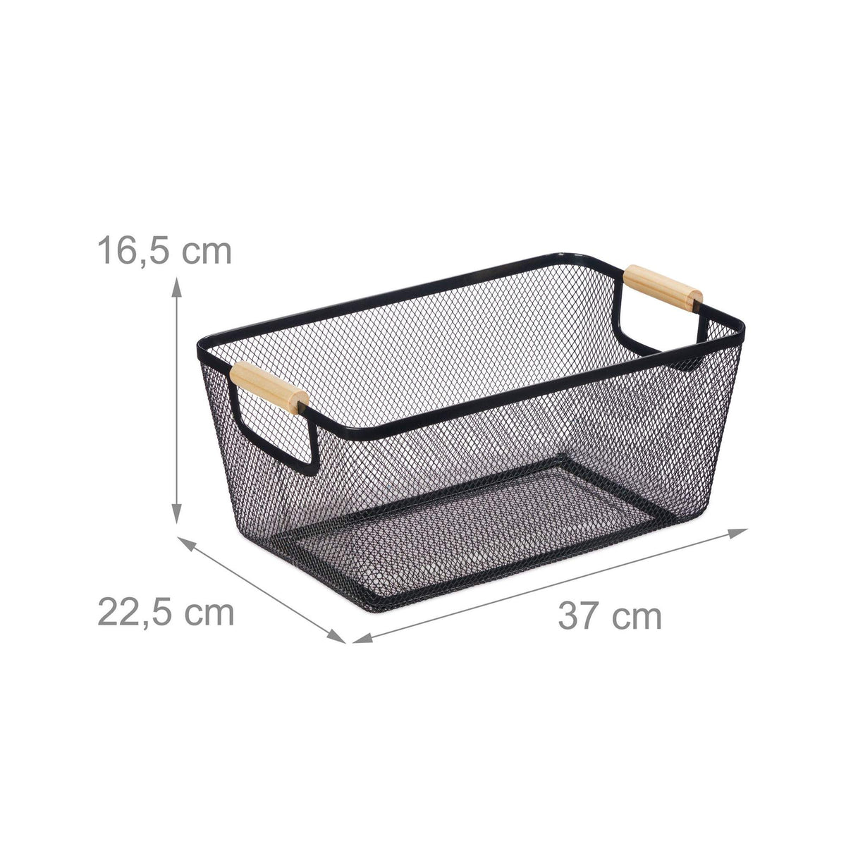 Round wire basket with handle