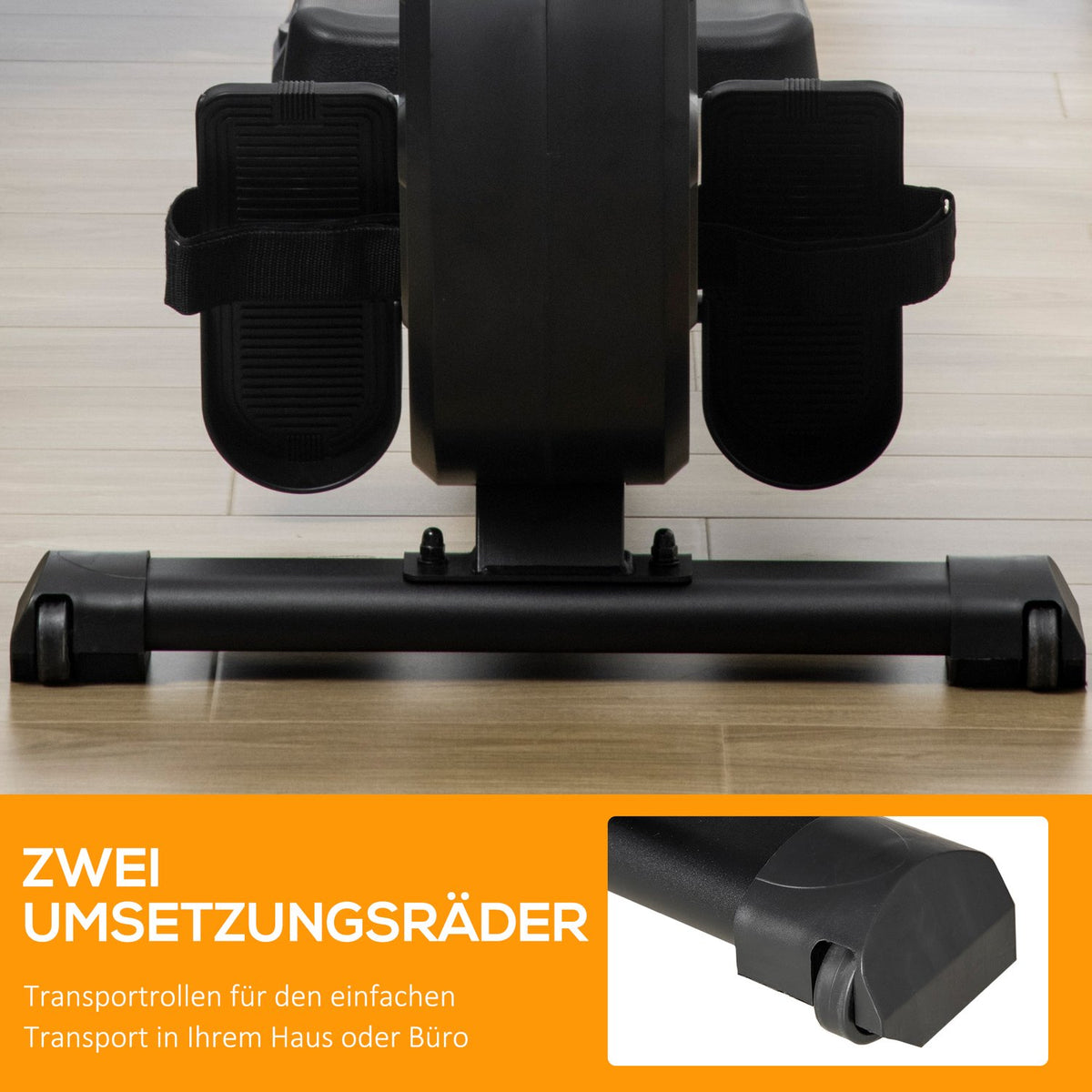 Rowing machine for home, folding rowing machine with 8 levels magnetic brake system, LCD display, for full body training, aluminum, black