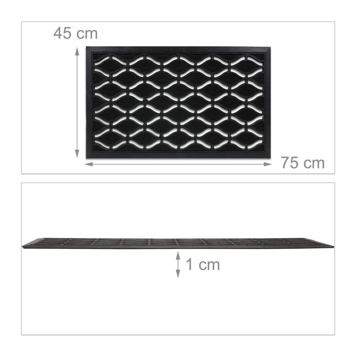 Rubber door mat 45 x 75 cm
