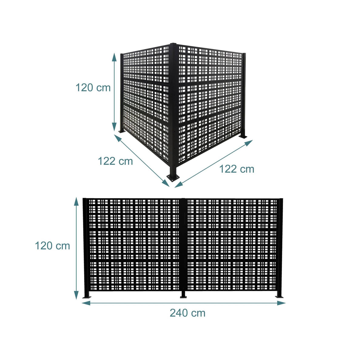 Rubbish Bin Cover, 120 cm Modular Privacy Screen