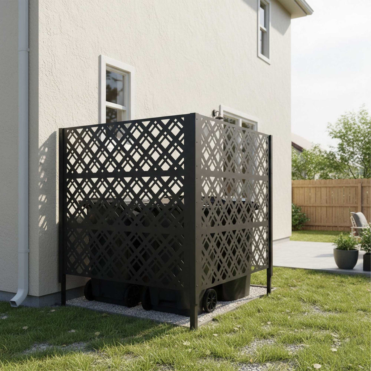 Rubbish Bin Cover, 120 cm Privacy Screen, Modular Design