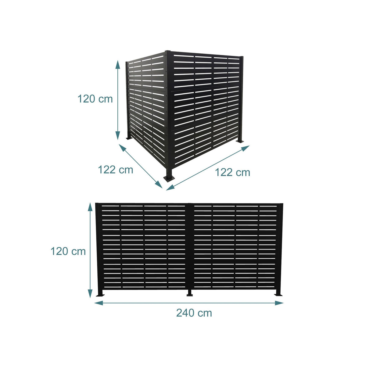 Rubbish Bin Privacy Screen, 120 cm, Modular Design