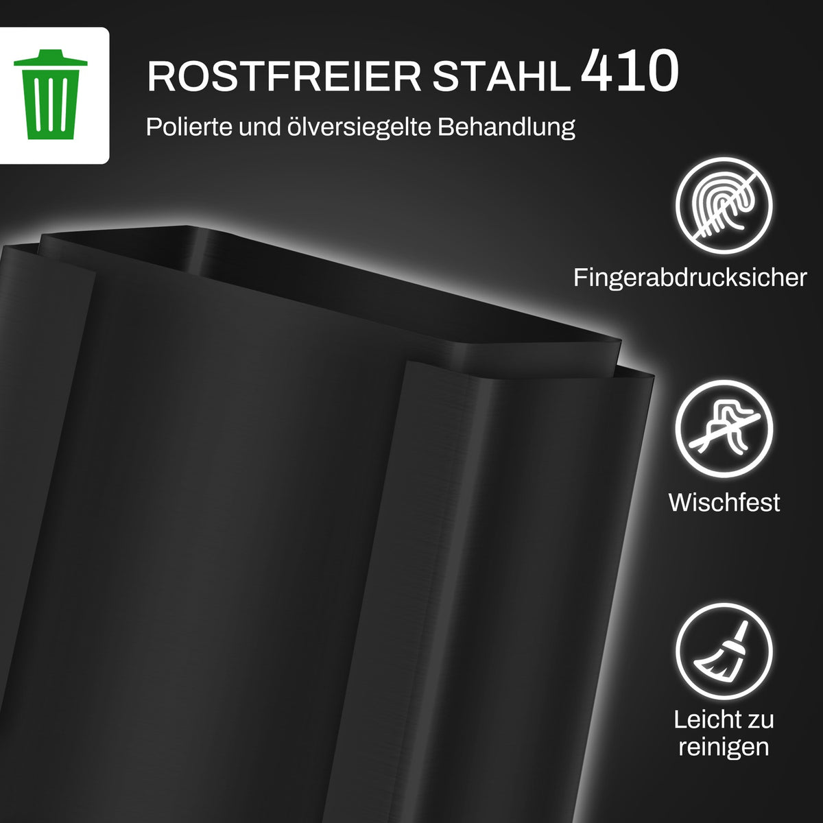 Rubbish bin 2x25L pedal bin stainless steel with lid and foot pedal, cosmetic bin with inner bin for living room and office, 47.7x37.5x56cm