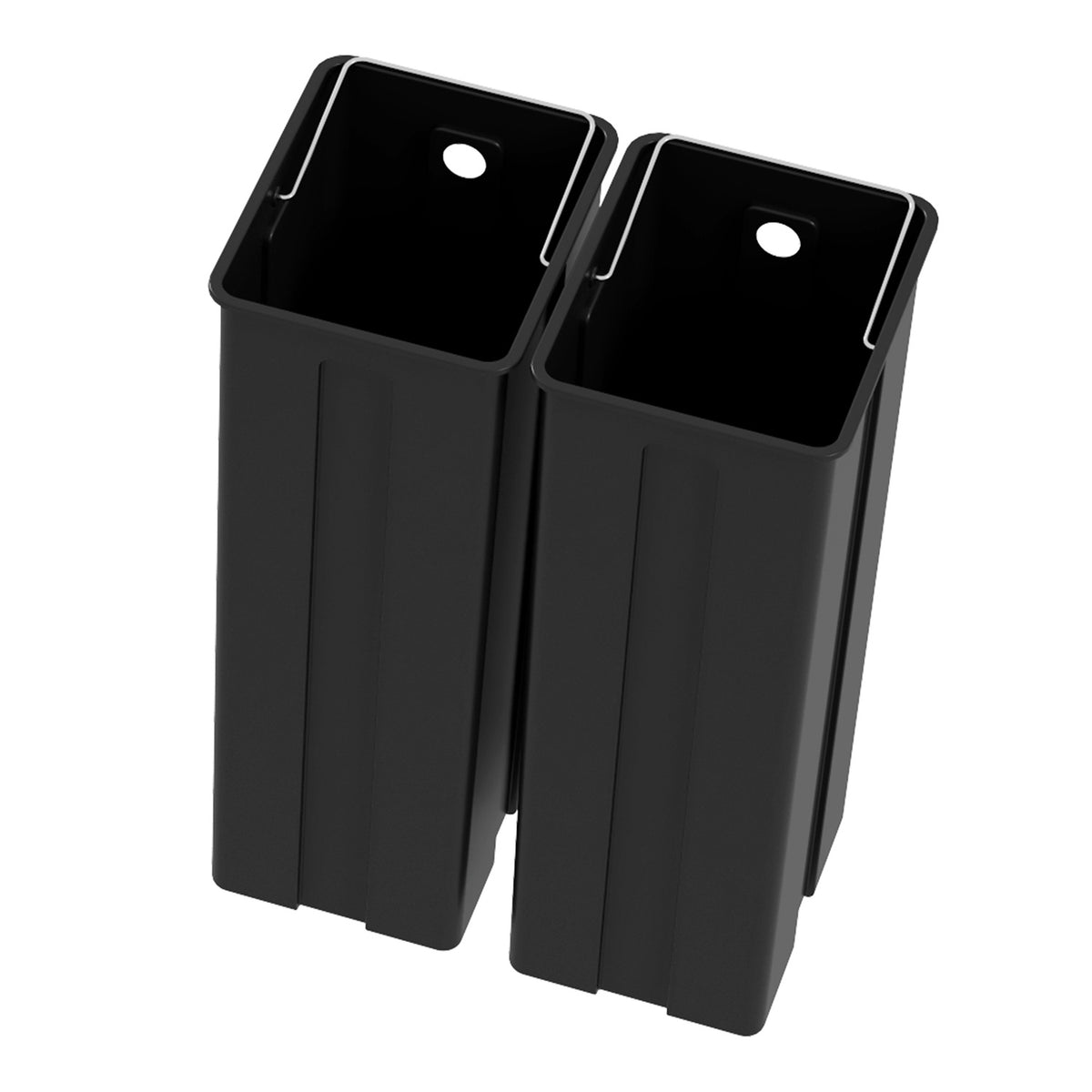 Rubbish bin 40L pedal bin with lid and foot pedal, rubbish bin with 2 inner bins, soft close function for living room, office, stainless steel, silver, 40 x 34.8 x 59 cm |