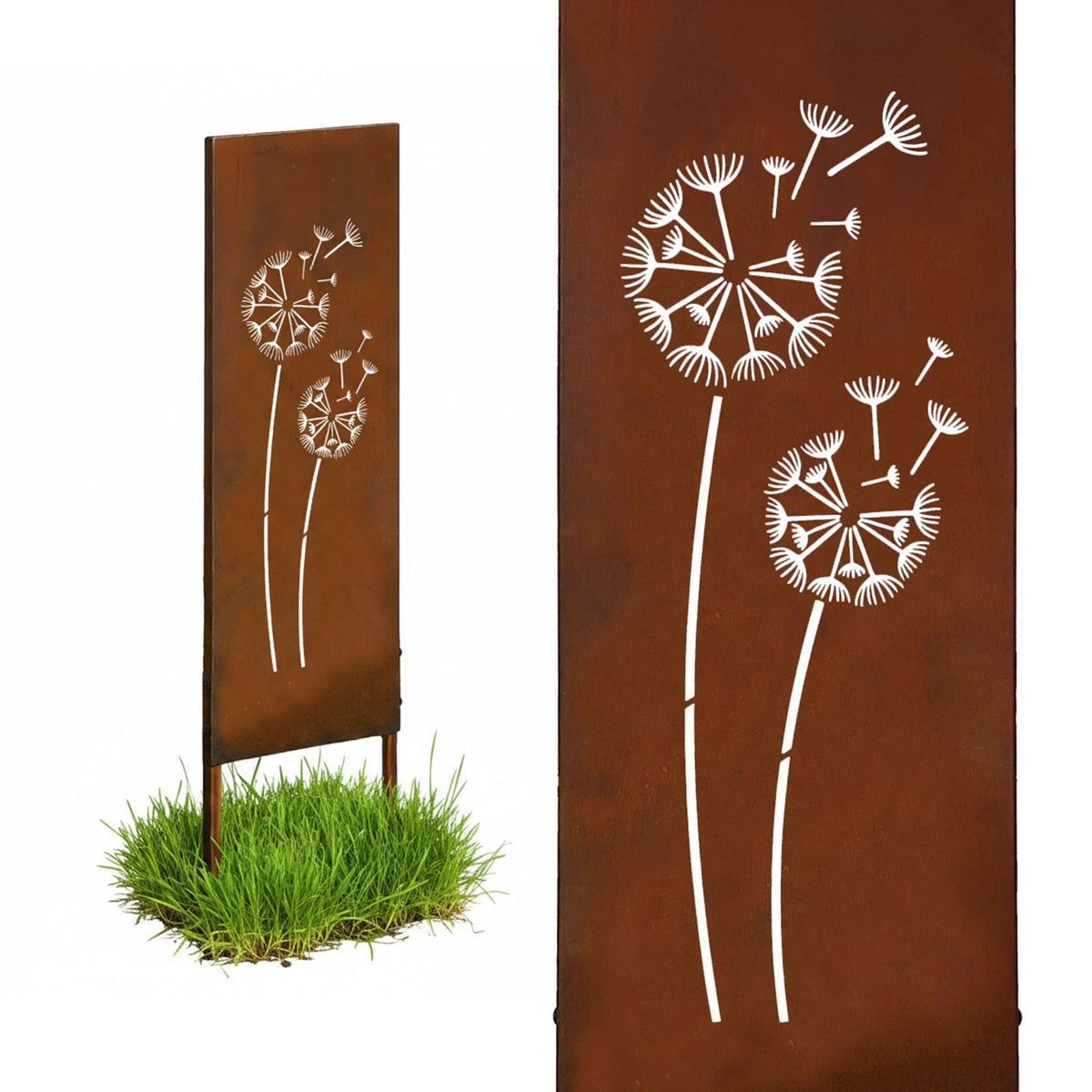 Rust-Patina Decorative Garden Stake – Weatherproof Ornament