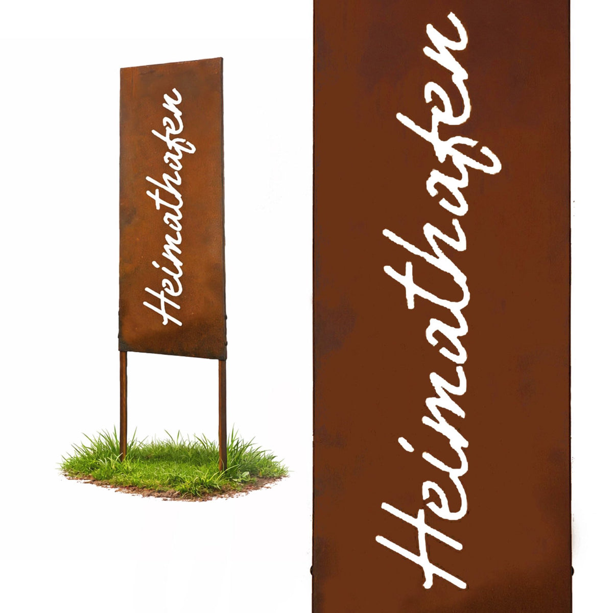 Rust-Patina Decorative Garden Stake – Weatherproof Ornament