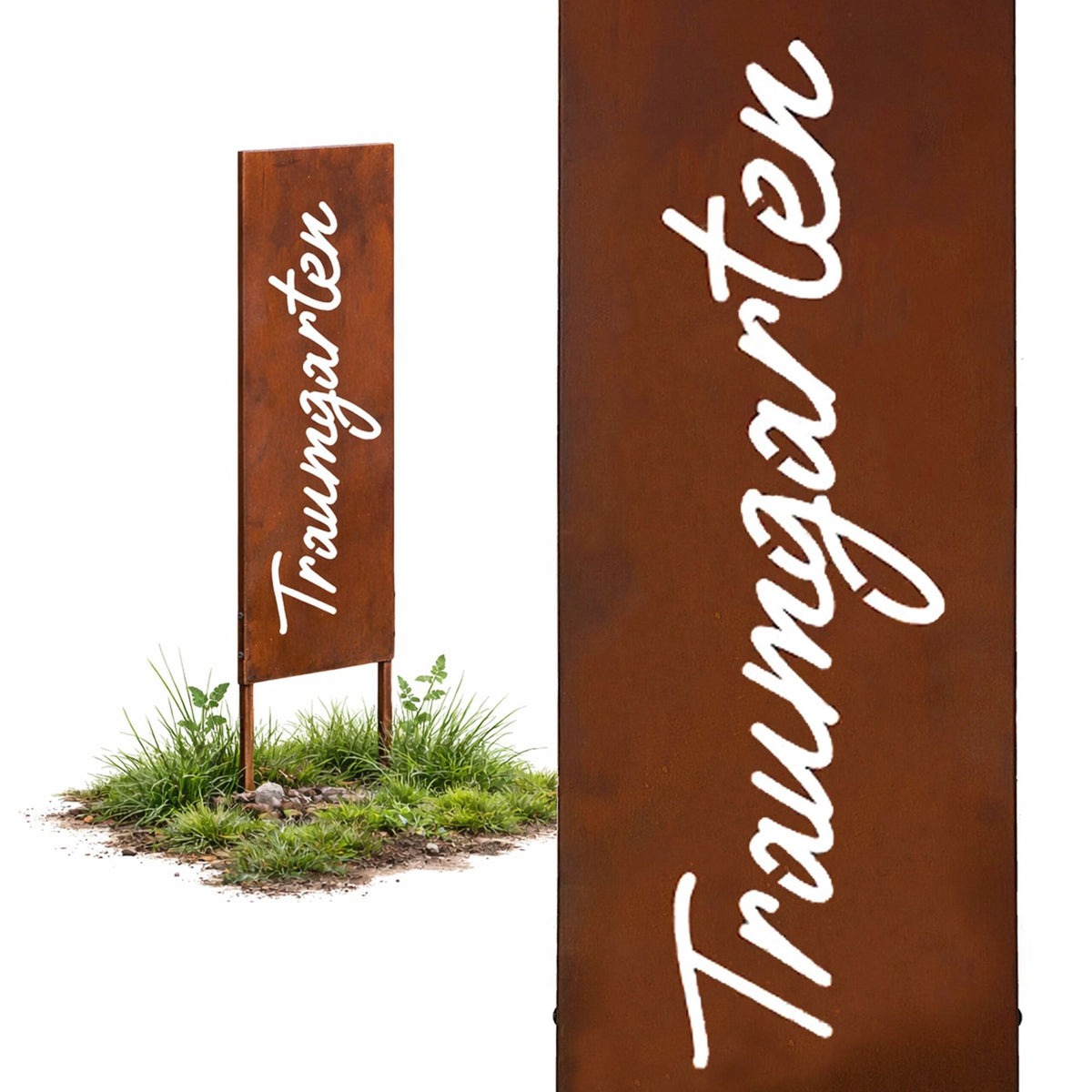 Rust Patina Garden Stake – Decorative Outdoor Ornament