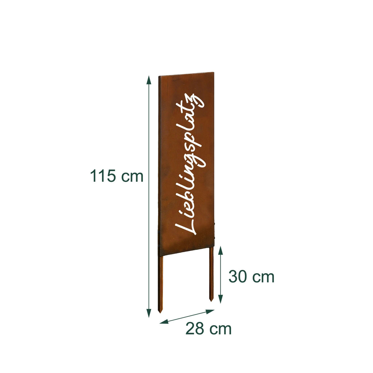 Rust-Patina Garden Stake – Weatherproof Decorative Ornament