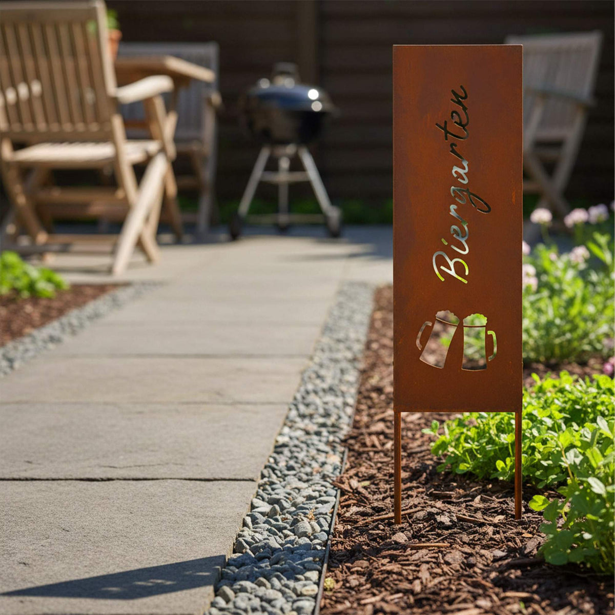 Rust-Patina Garden Stake – Weatherproof Decorative Ornament