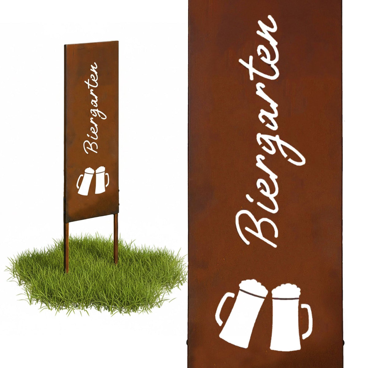 Rust-Patina Garden Stake – Weatherproof Decorative Ornament
