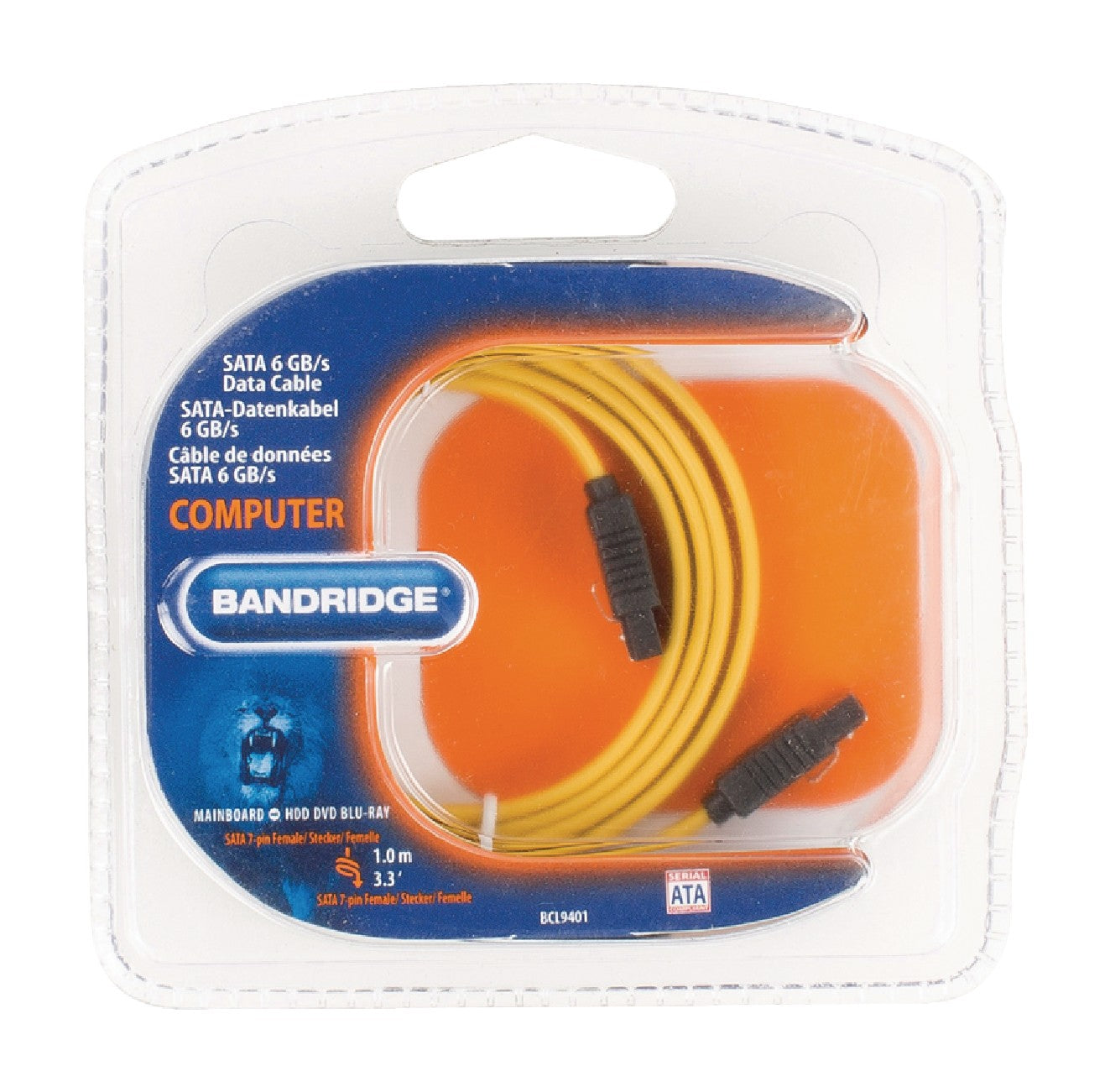 SATA 6 Gb / s Cable Internal SATA 7-Pin Female - SATA 7-Pin Female 1.00 m Yellow