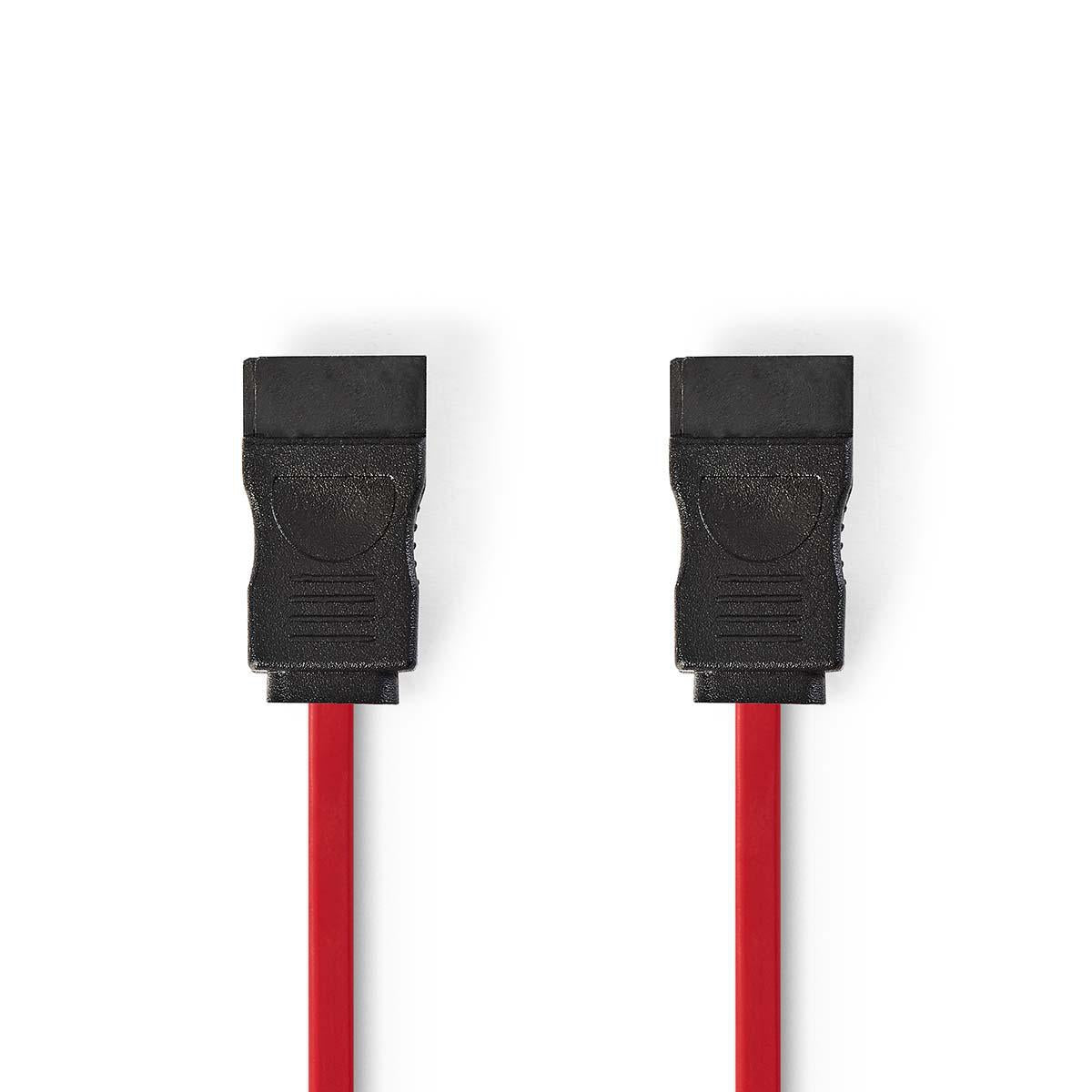 SATA cable | 3 Gbps | SATA 7-Pin Female | SATA 7-Pin Female | Nickel Plated | 0.50 m | Flat | PVC | Red | Plastic bag