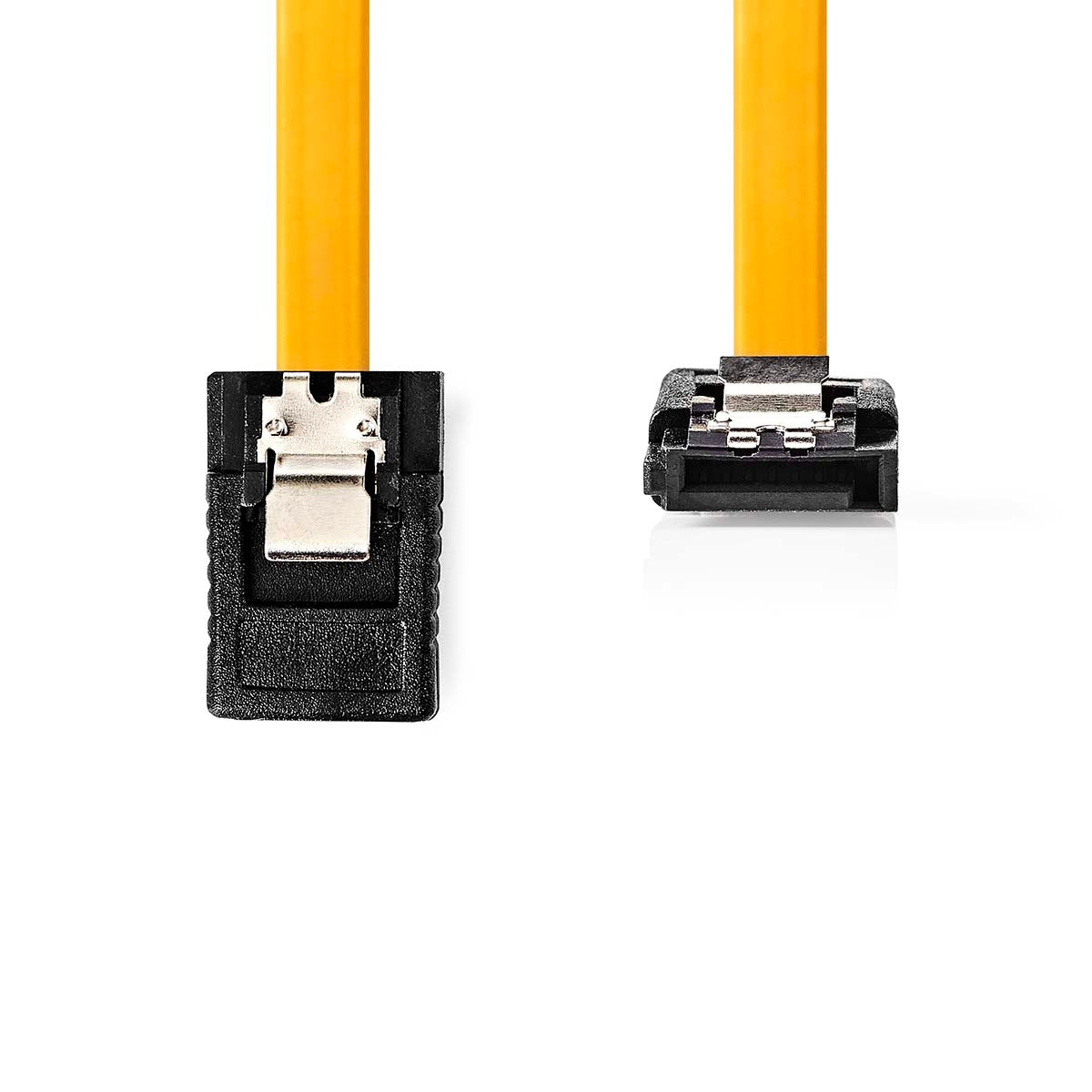 SATA cable | 6 Gbps | SATA 7-Pin Female | SATA 7-Pin Female | Nickel Plated | 1.00 m | Flat | PVC | Yellow | Plastic bag