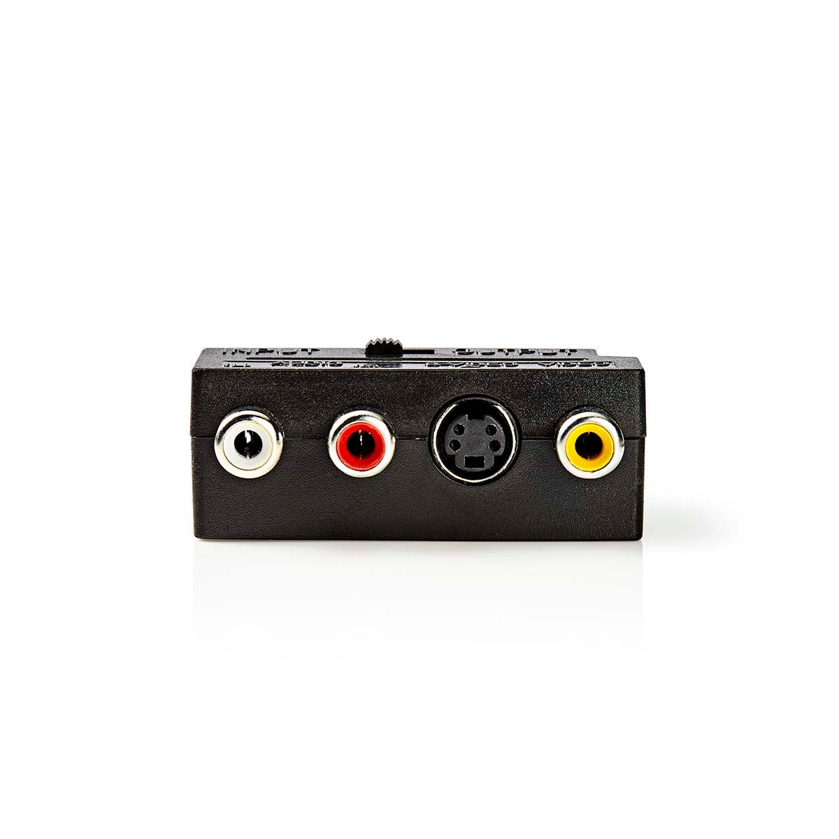 SCART Adapter | SCART Male | S-Video Female / 3x RCA Female | Nickel Plated | Switchable | ABS | Black | 1 pcs | Box