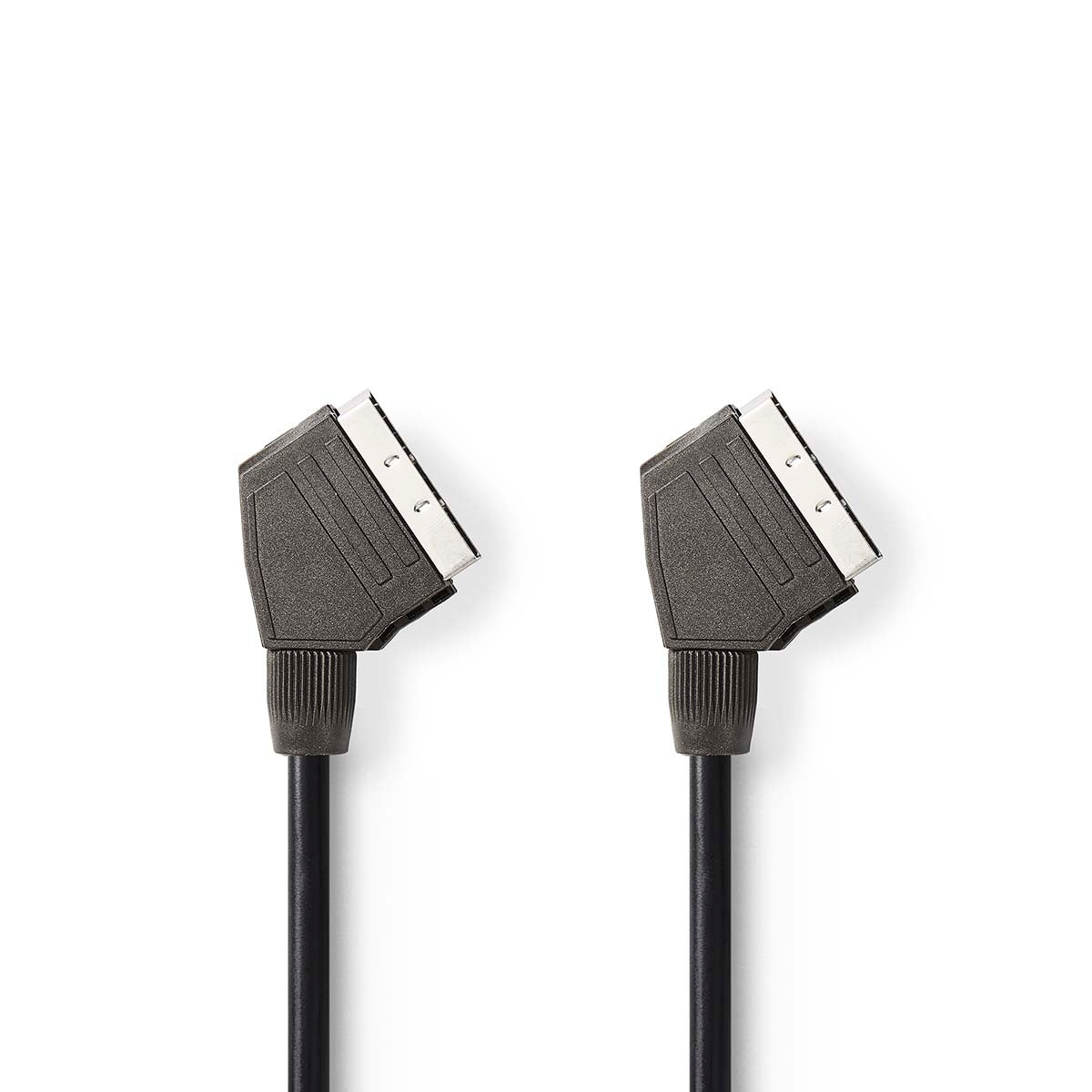 SCART Cable | SCART Male | SCART Male | Nickel Plated | 480p | 1.50 m | Round | PVC | Black | Label