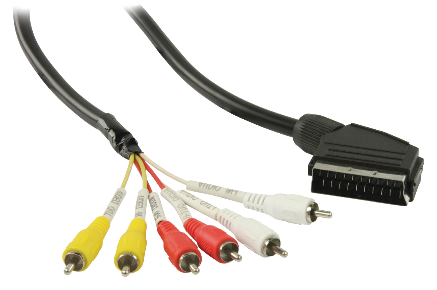 SCART cable SCART male - 6x RCA Male 2.00 m Black