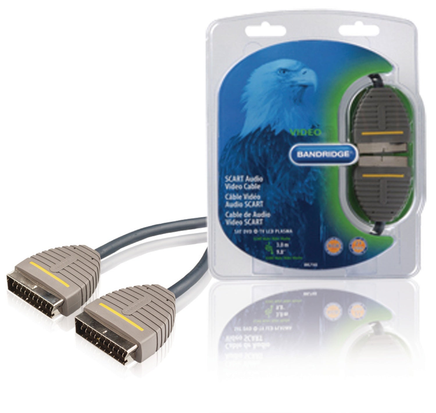 SCART cable SCART male - SCART male 3.00 m Blue