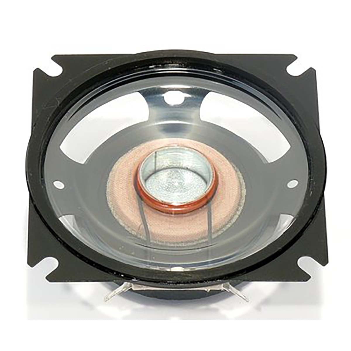 SL87 WPM 4 Ohm waterproof 8 cm (3.3") full-range speaker with a clear plastic cone and rubber sealing ring